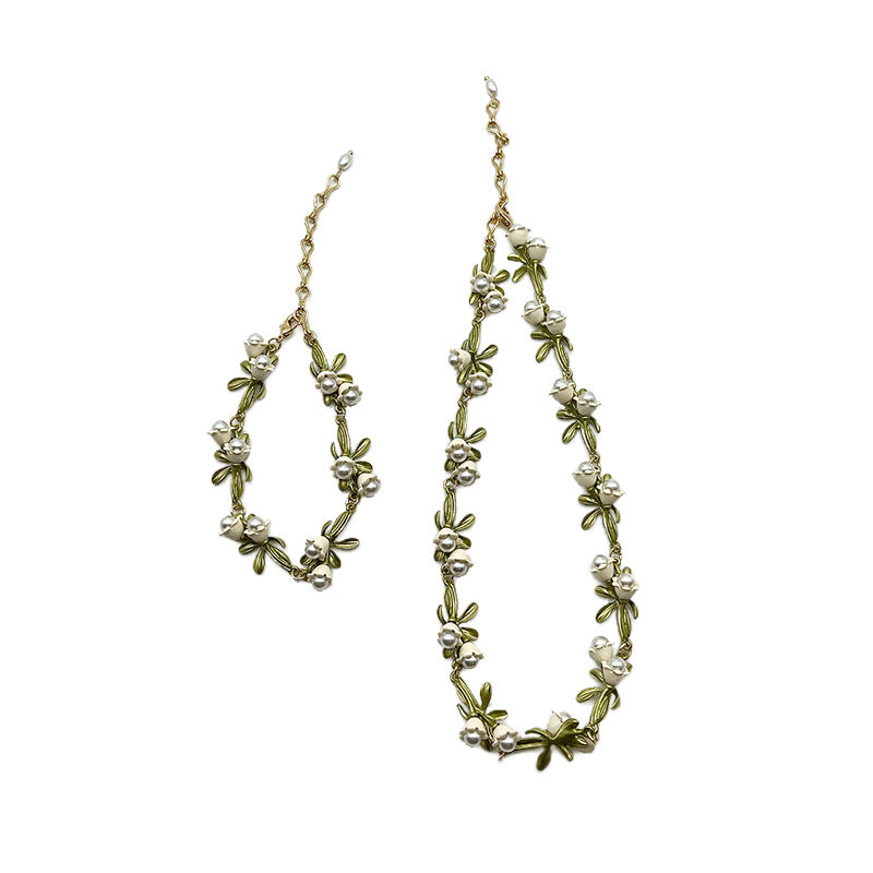 White Lily Of The Valley Necklace Clavicle Chain