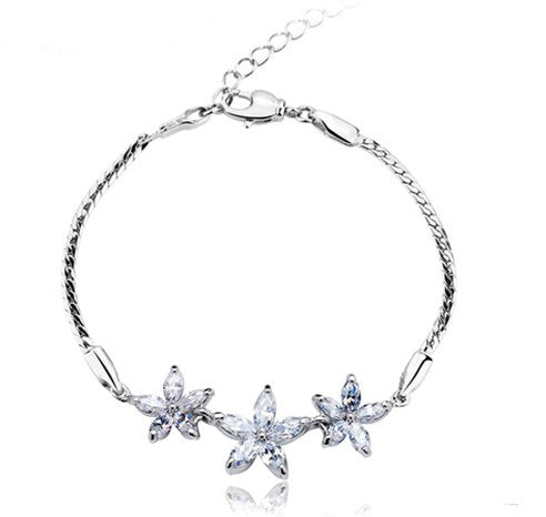Colorful Zircon Bracelet Sweet Flowers