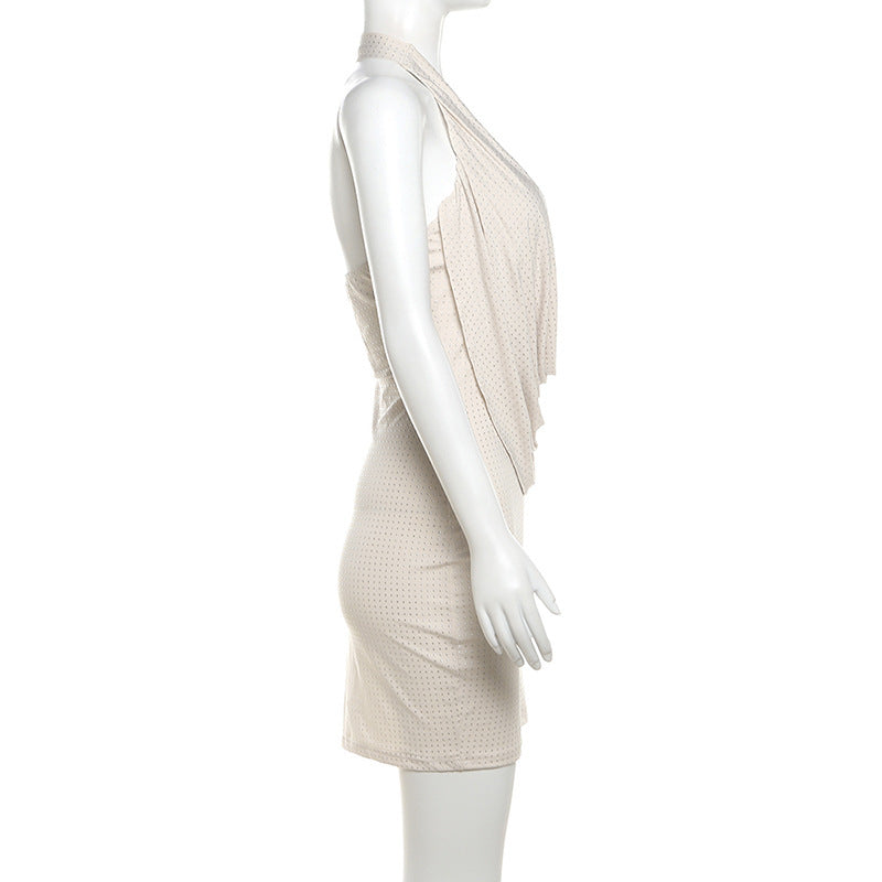 Sexy Halter Low-cut Backless Slim Fit Sheath Dress