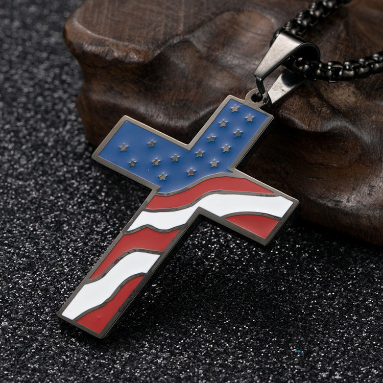 Stars and Stripes Crucifix