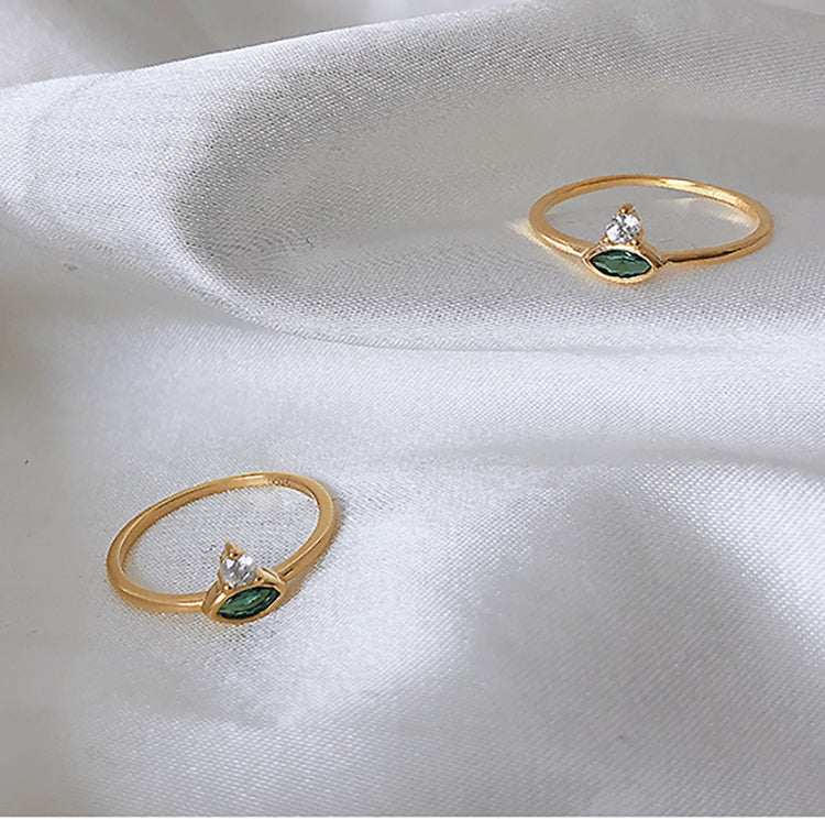 Petite Green Gem Ring