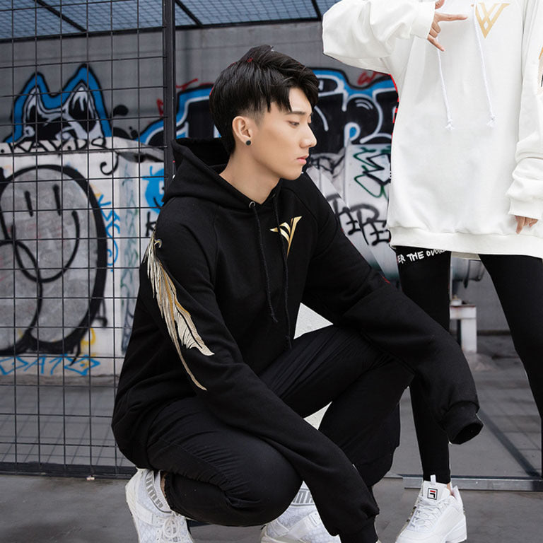 Back Angel Wing Hooded Sweater