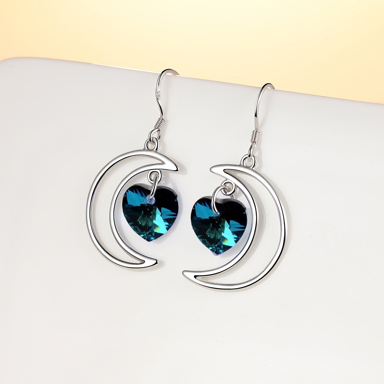 HuiSept Silver Earrings 925 Jewelry Heart-shape
