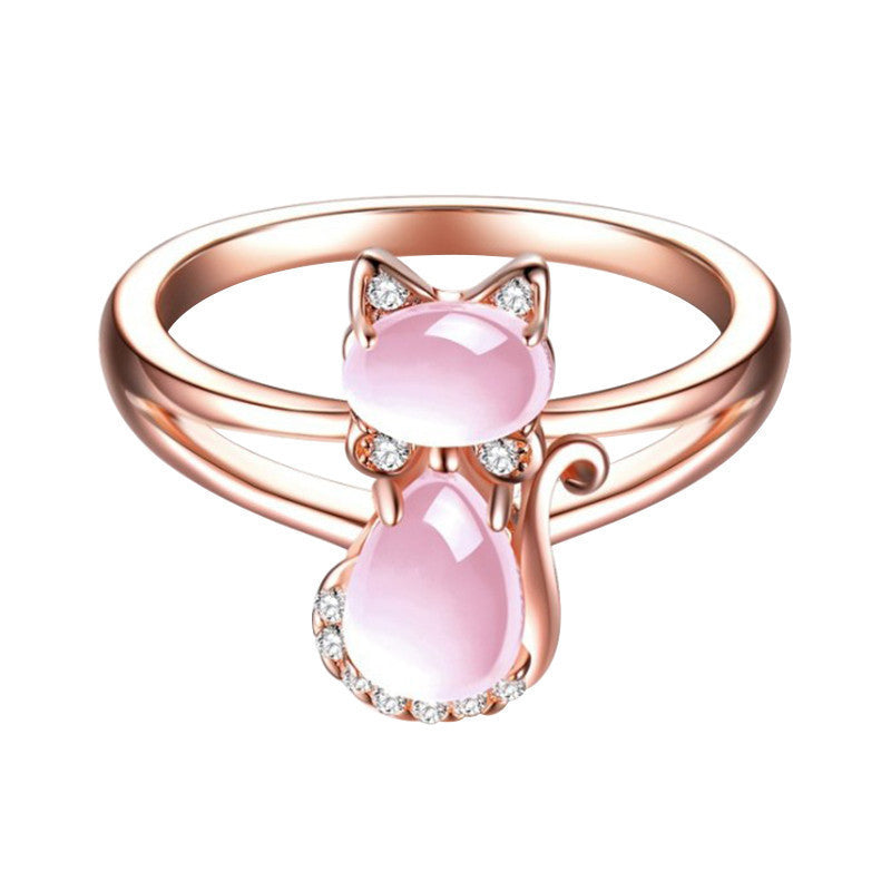 Rose Gold Hibiscus Diamond Ring