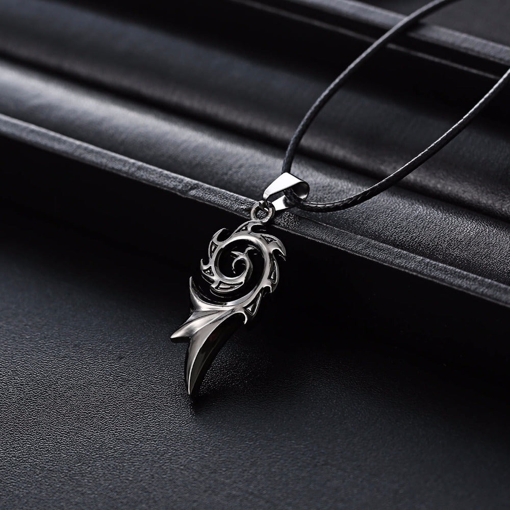 Men's punk dragon flame