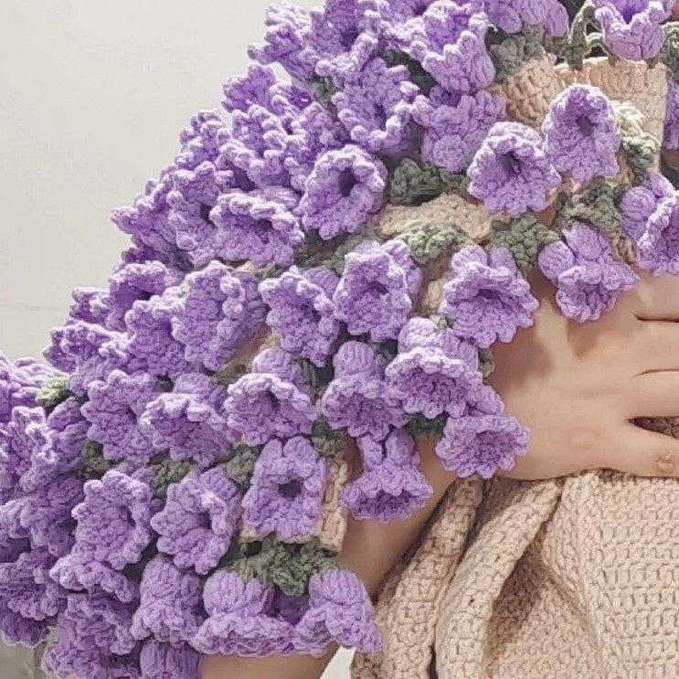 Hand-woven Diy Material Package Wool Ball Crocheted Flower Blanket
