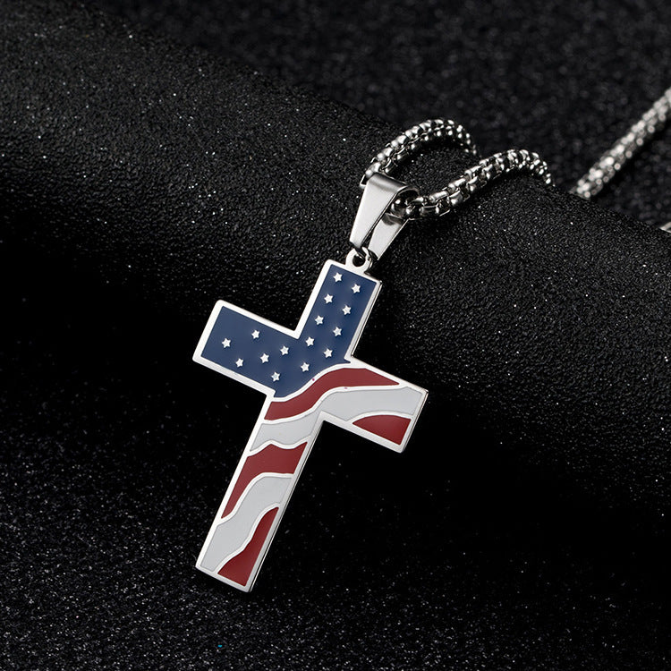 Stars and Stripes Crucifix