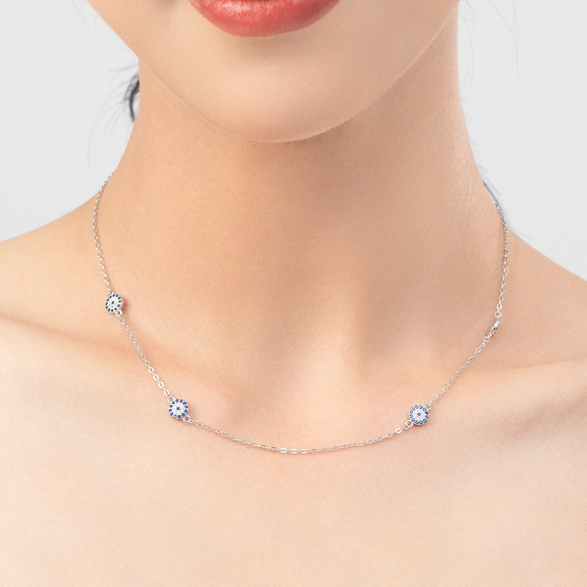 Niche Devil's Eye Necklace Clavicle Chain Female