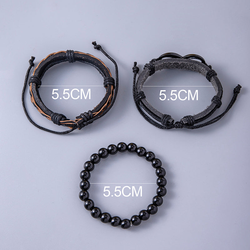 Obsidian Braid Cuff
