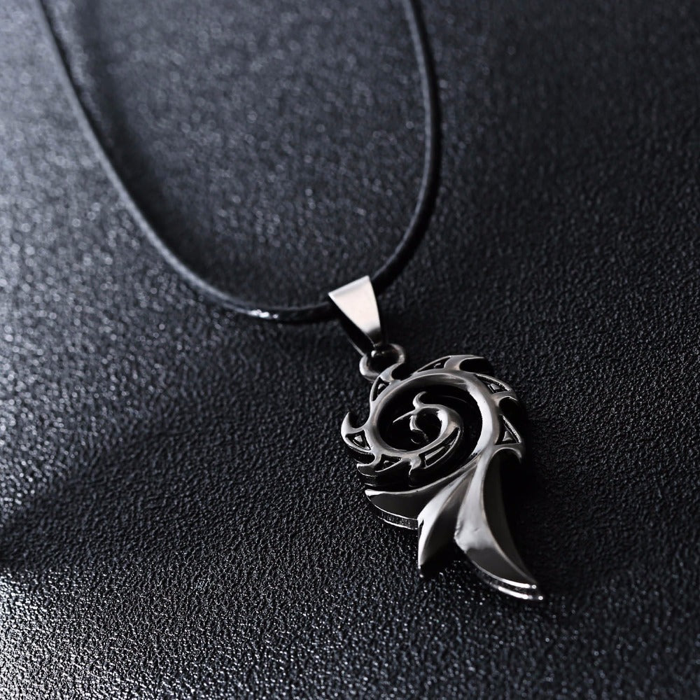 Men's punk dragon flame