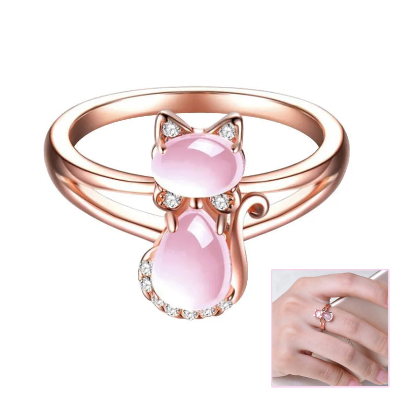 Rose Gold Hibiscus Diamond Ring