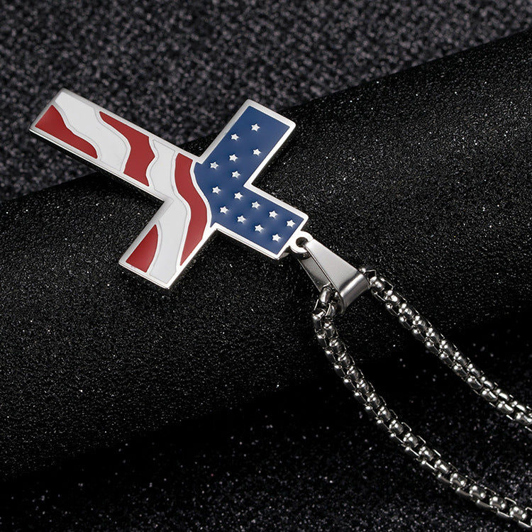 Stars and Stripes Crucifix