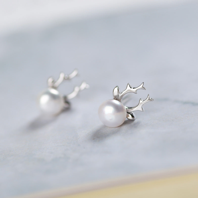 S925 Silver Pearl Earrings Jewelry