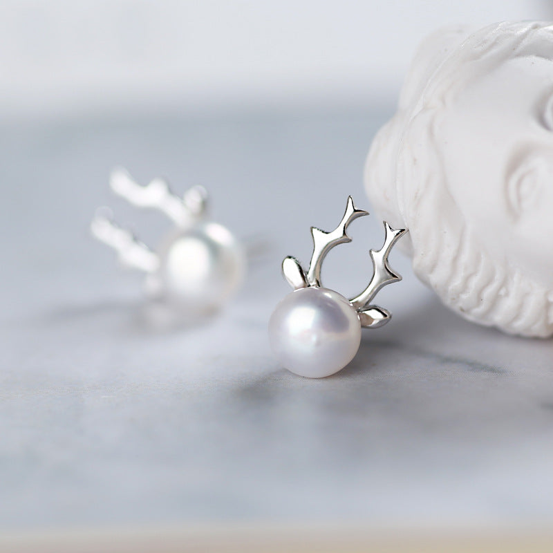 S925 Silver Pearl Earrings Jewelry