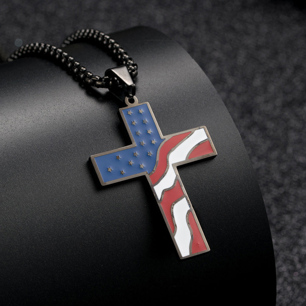 Stars and Stripes Crucifix