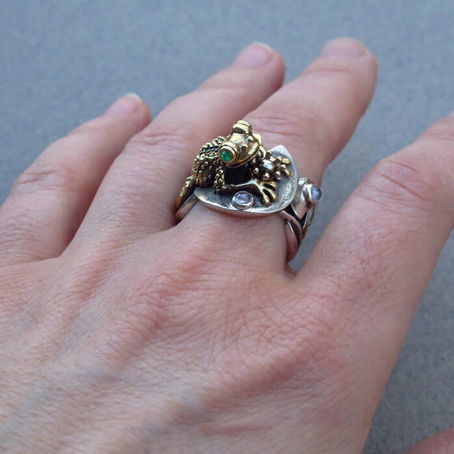 Emerald Froglet Ring