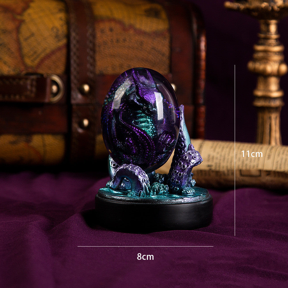 Lava Dragon Transparent Resin Octopus Ornament