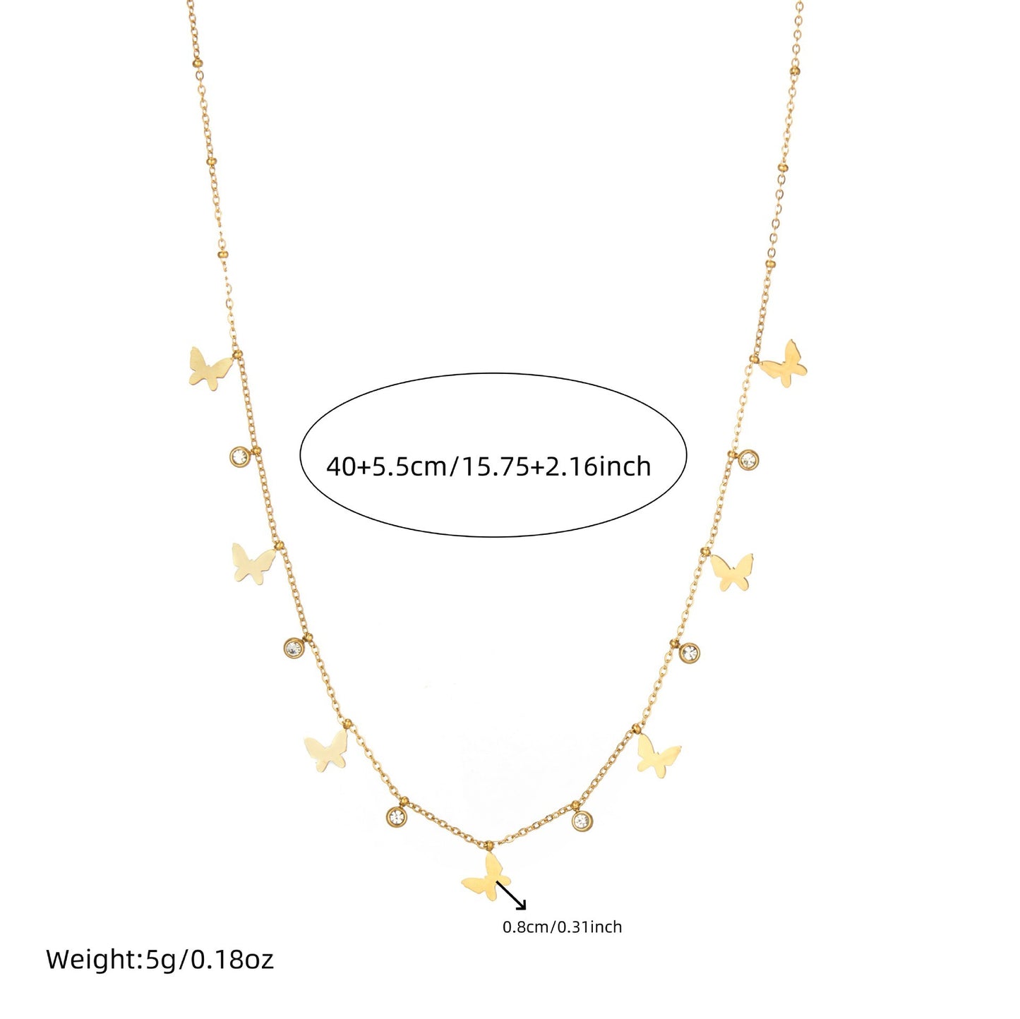Crystal Fly Rhinestone Necklace