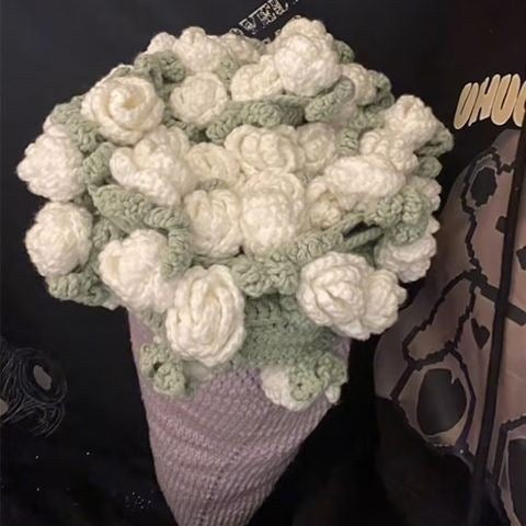 Hand-woven Diy Material Package Wool Ball Crocheted Flower Blanket