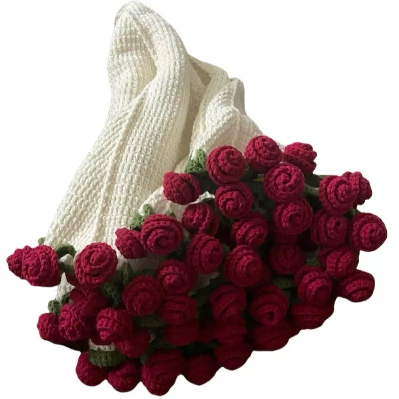 Hand-woven Diy Material Package Wool Ball Crocheted Flower Blanket