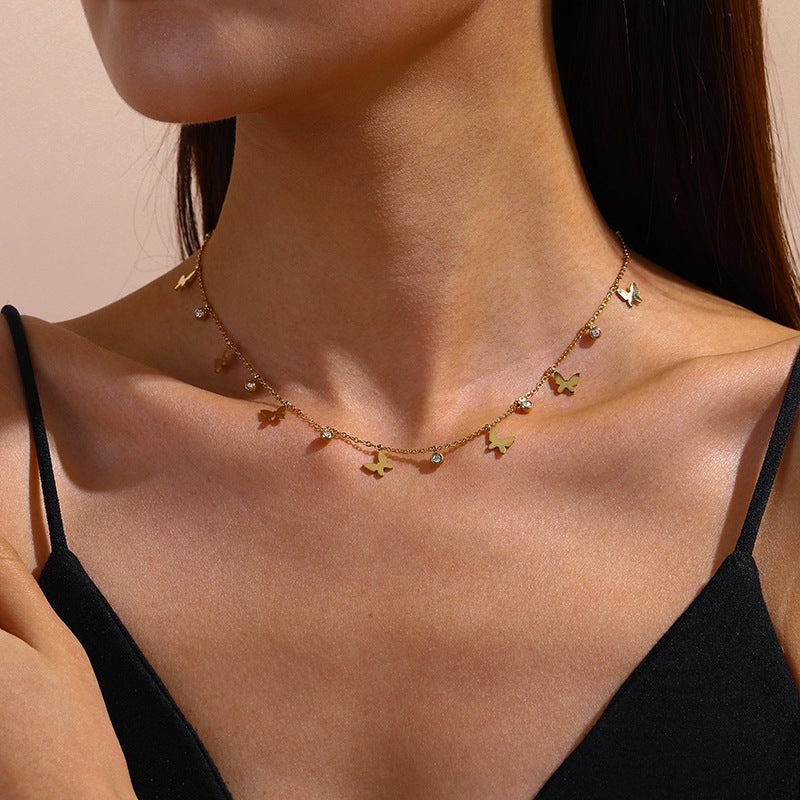 Crystal Fly Rhinestone Necklace