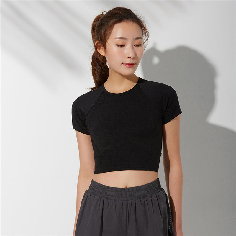 Autumn New Yoga Wear Blouse Sports Tights Short-sleeved T-shirt For Women
