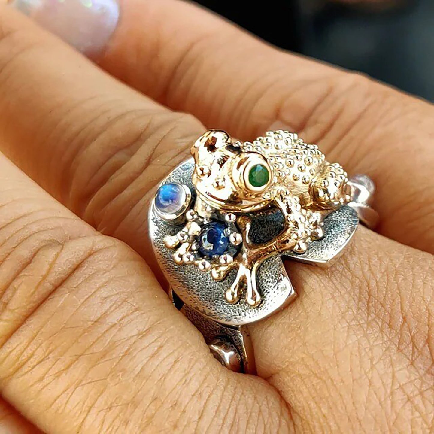 Emerald Froglet Ring