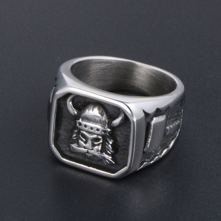 Mustachioed Monarch Ring