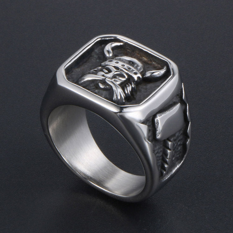Mustachioed Monarch Ring