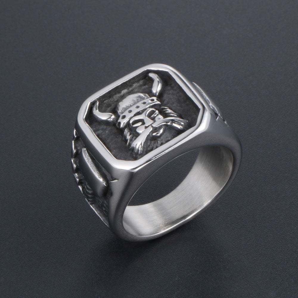Mustachioed Monarch Ring
