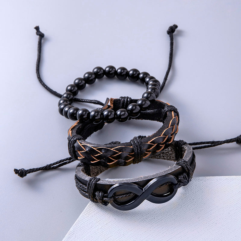 Obsidian Braid Cuff
