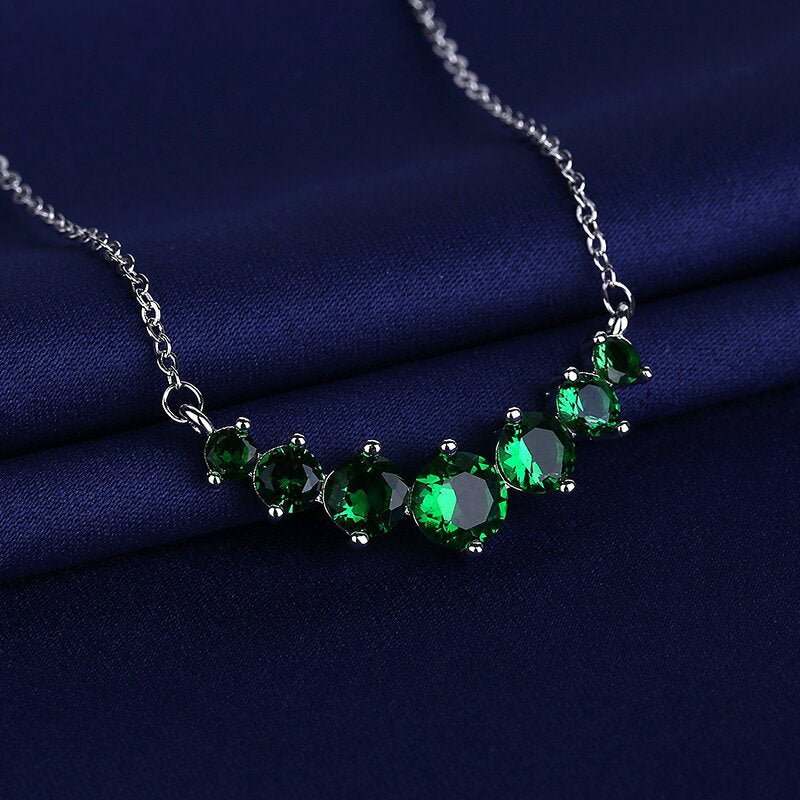 New Moissanite Straight Necklace Female Pendant Clavicle Chain Jewelry