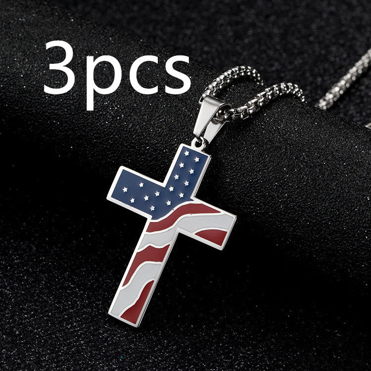 Stars and Stripes Crucifix