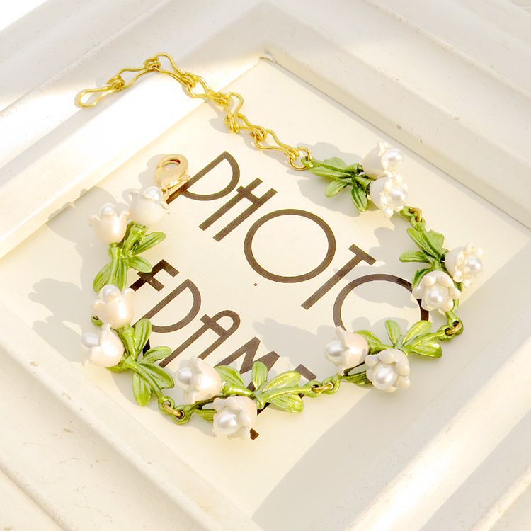White Lily Of The Valley Necklace Clavicle Chain