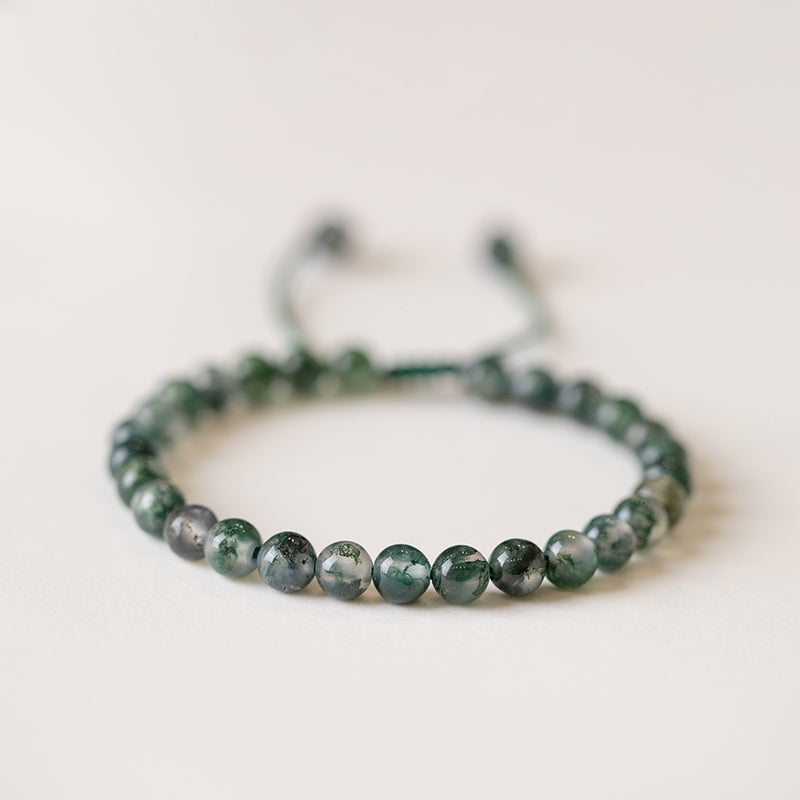 Aquatic Agate 14K Bag Gold Bracelet Handmade Jewelry Niche Gift Green Lucky Transfer Beads Female Retro