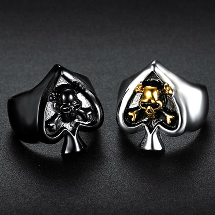 Skull Spade Ring