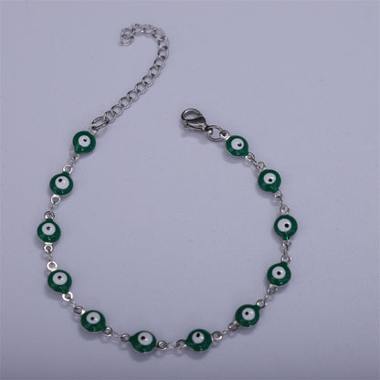 Titanium Steel Round Eye Lucky Amulet Bracelet