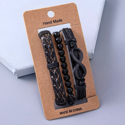 Obsidian Braid Cuff