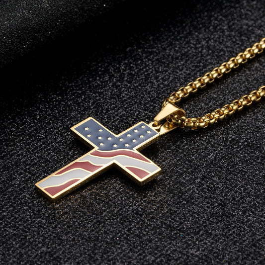 Stars and Stripes Crucifix