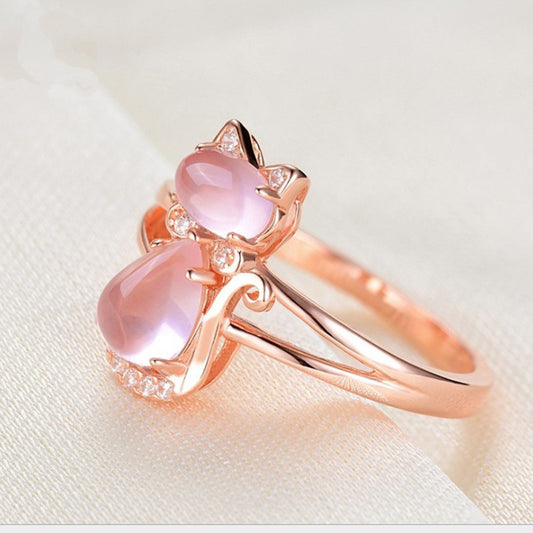 Rose Gold Hibiscus Diamond Ring