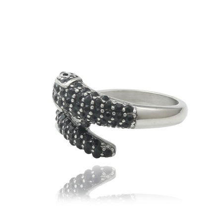 Retro Titanium Steel Animal Snake Ring