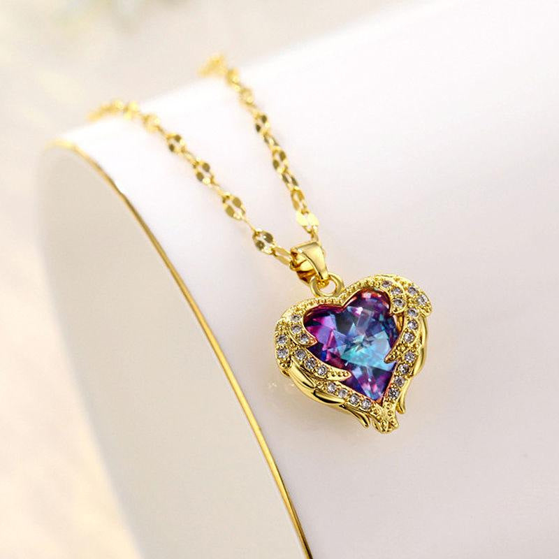Titanium Steel Ocean Heart Titanium Steel Necklace For Women