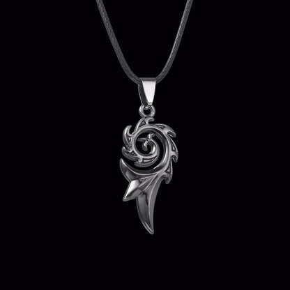 Men's punk dragon flame
