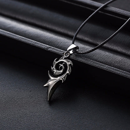 Men's punk dragon flame