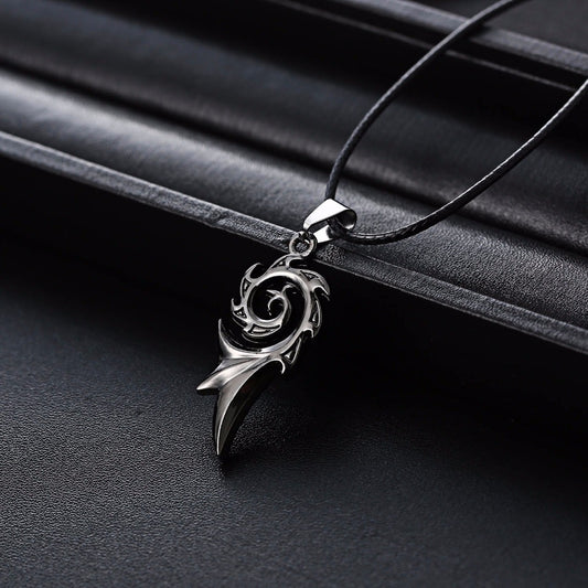 Men's punk dragon flame