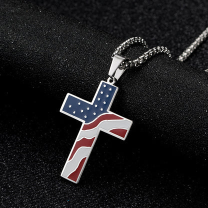 Stars and Stripes Crucifix