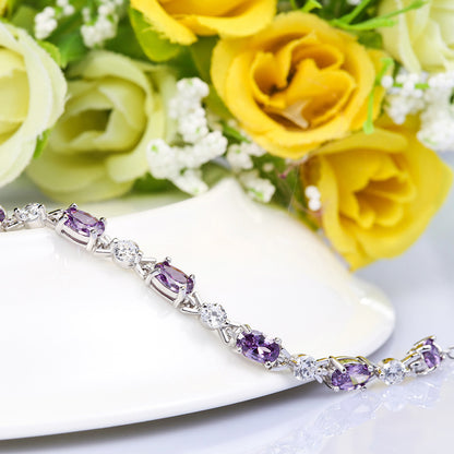 Silver Bracelet Amethyst