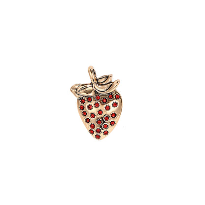 Summer Fruit Wind Watermelon Pendant Elephant Color Zircon Necklace 18K Gold
