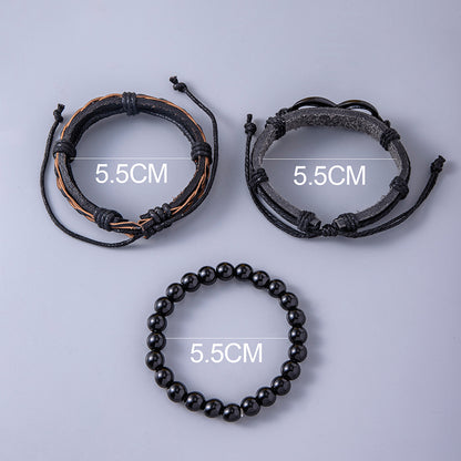 Obsidian Braid Cuff