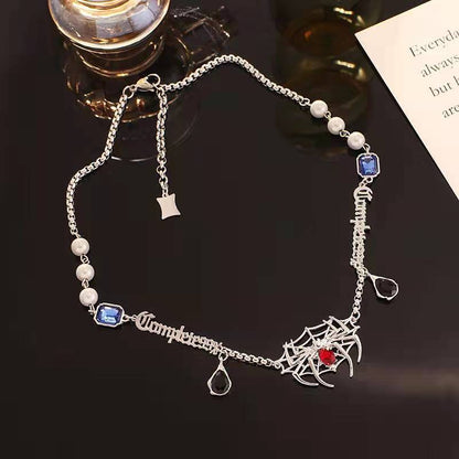 Women's Fashion Vintage Cobweb Cutout Necklace